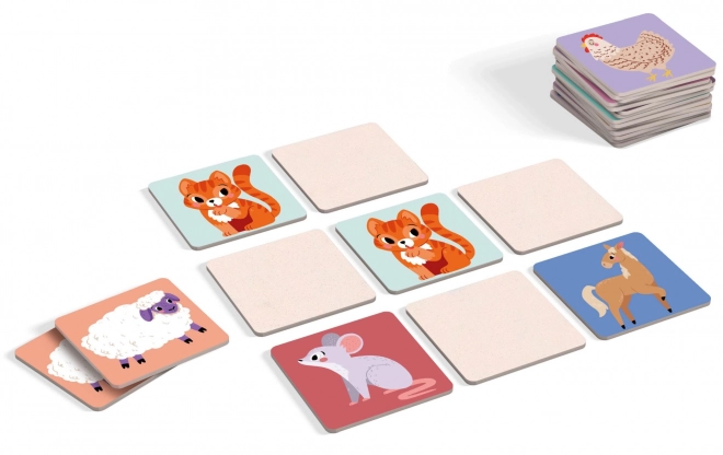 Large Memory Game Barnyard Animals