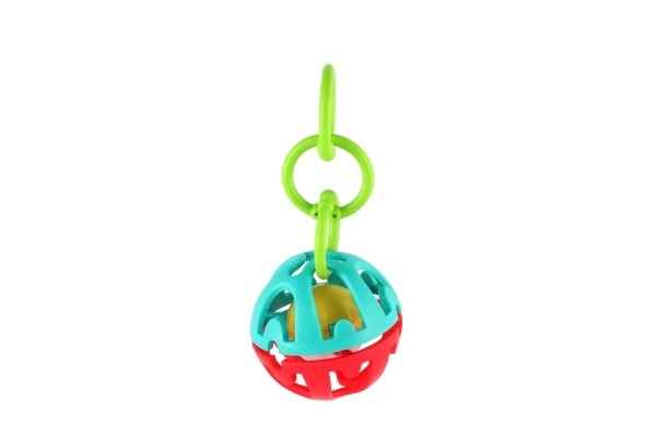 Sonaglio palla/portachiavi per passeggino plastica 22cm su cartone 6m+