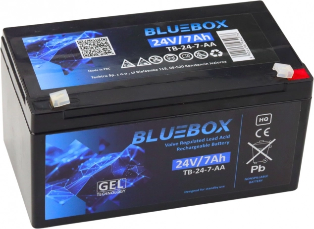 Batteria gel BlueBox VRLA AGM 24V 7Ah per auto
