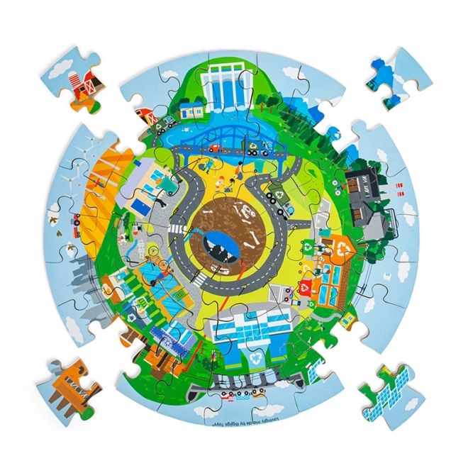Körpuzzle újrahasznosítás témában