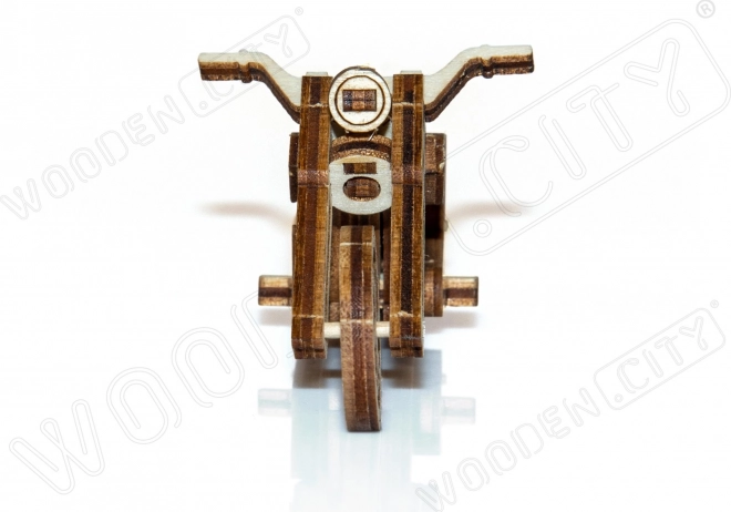 Wooden 3d chopper motorcycle puzzle