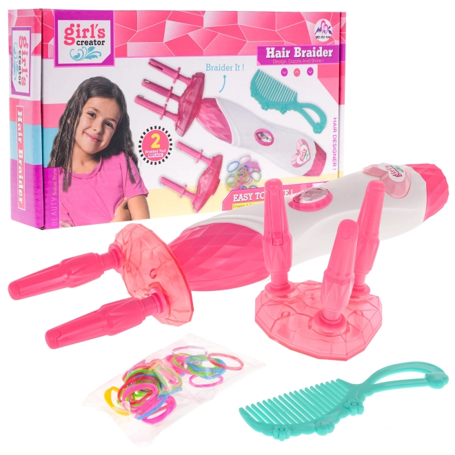 Hair Braiding Set with Interchangeable Attachments