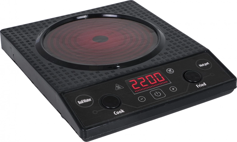 Induction hob with cooking sounds