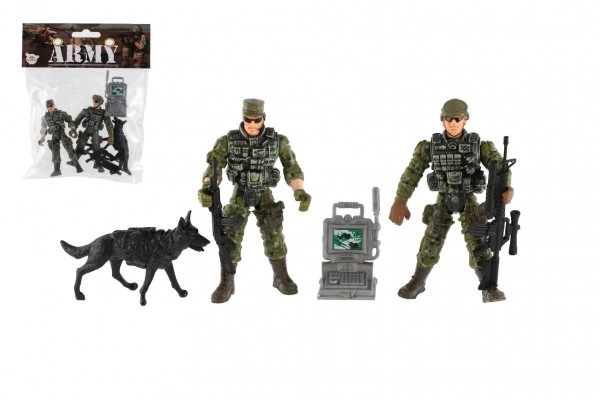 Military Action Figures with Dog and Accessories