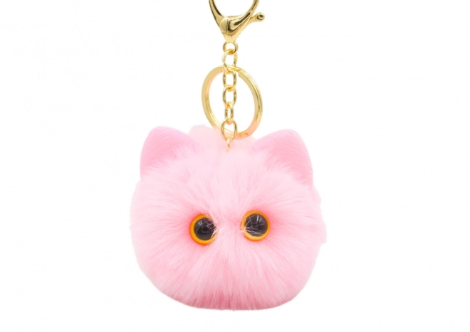 Plush Cat Keychain Pink