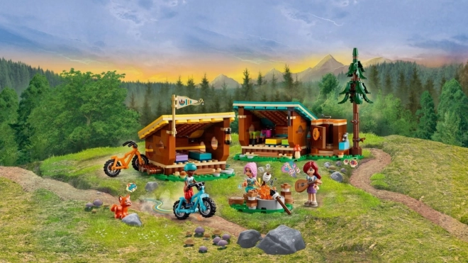 Cozy Summer Camp Cabins Friends Set