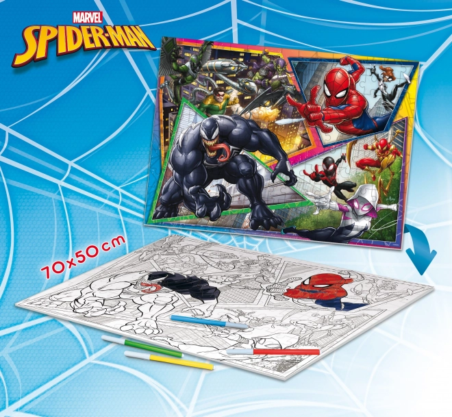 Spider-Man Maxi-Floor Double-Sided Puzzle