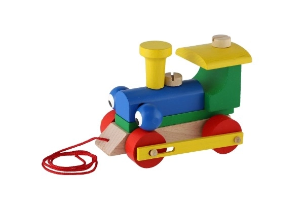 Detoa Wooden Pull Train with Screwdriver