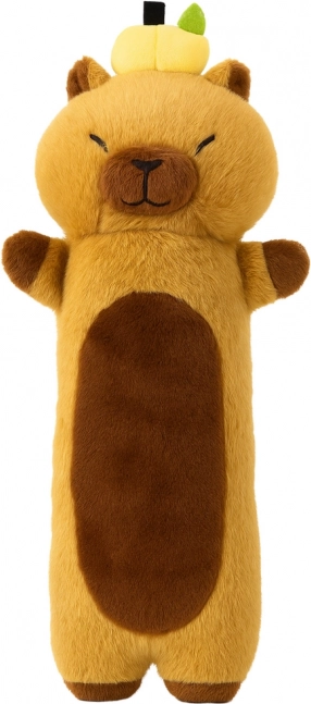 Cuscino a cilindro di capibara di peluche con frutta 45 cm