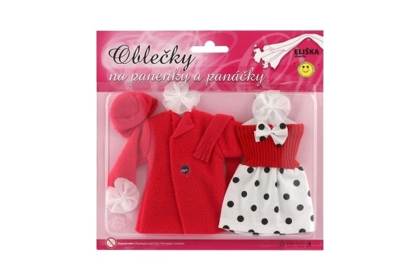 Doll Dress Set with Coat and Hat