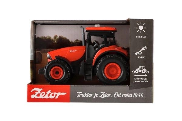 Plastic Zetor Tractor with Light and Sound 9x14cm