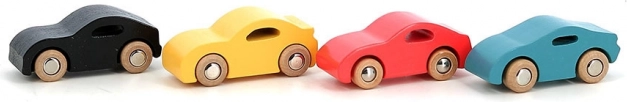 Set of 4 Wooden Cars Vilacity