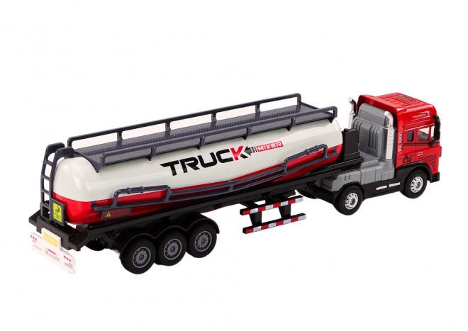 Red Toy Tanker Truck with Trailer 1:24 with Sounds