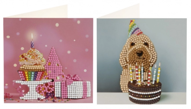 Stone Painting Diamond Cards 2 pcs 13x13 cm