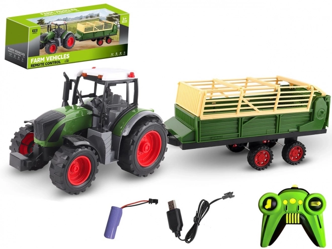 Remote Control Tractor with Trailer USB Charging