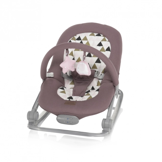 Relax Baby Bouncer with Pink Triangles and Grey