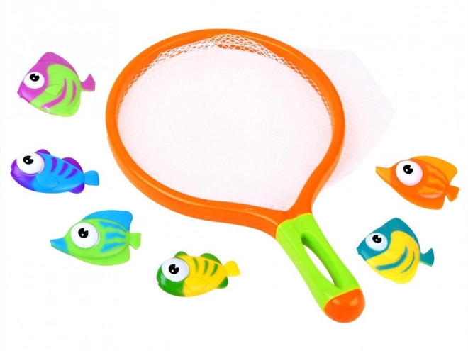 Colorful Bath Fishing Net Toy Set