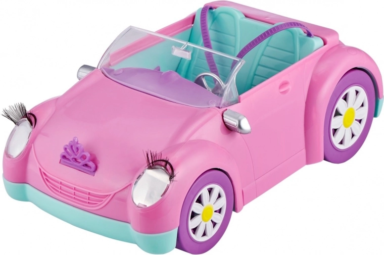 Stylish pink convertible