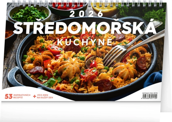 Desktop Calendar Mediterranean Cuisine 2026