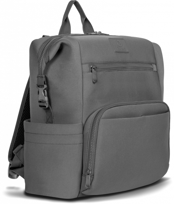 Lionelo diaper backpack cube in forest green – Grey Stone