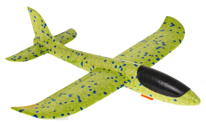 Foam Airplane with Hand Launcher Green