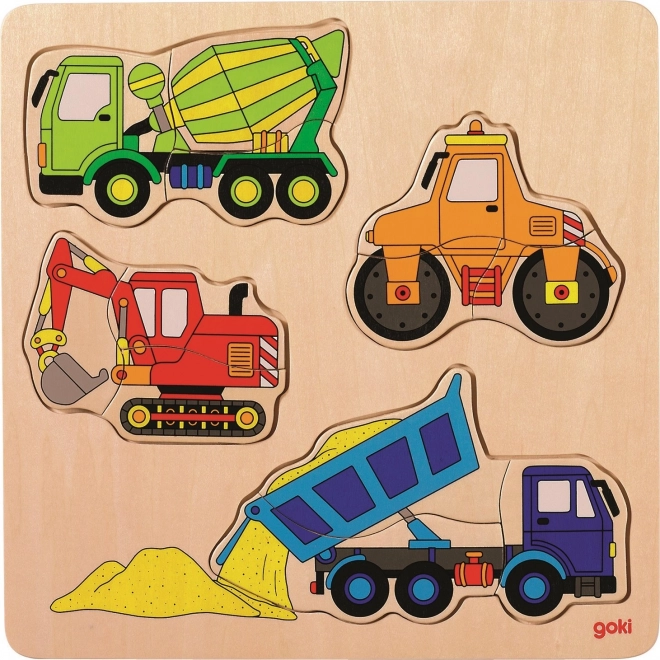 Wooden Puzzle Construction Vehicles