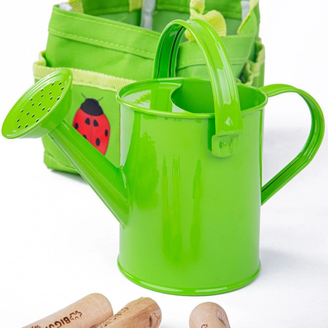 Bigjigs Toys Garden Tool Set in Green Canvas Bag