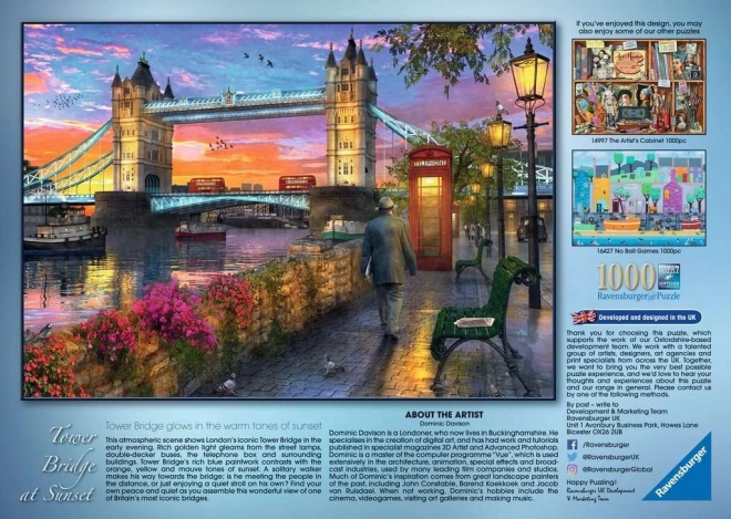 1000 Piece Puzzle Sunset over Tower Bridge