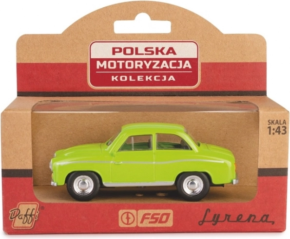 kovinski model avtomobila Syrena 104 zelen 1:43