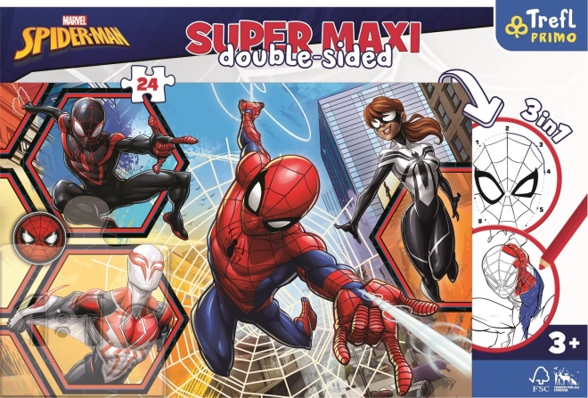 Double-Sided Spiderman Puzzle and Activity Set