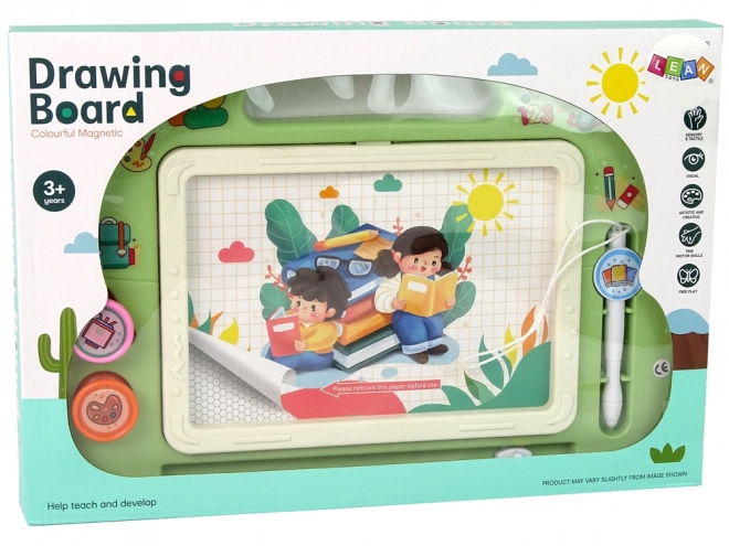 Green Magnetic Drawing Board for Kids