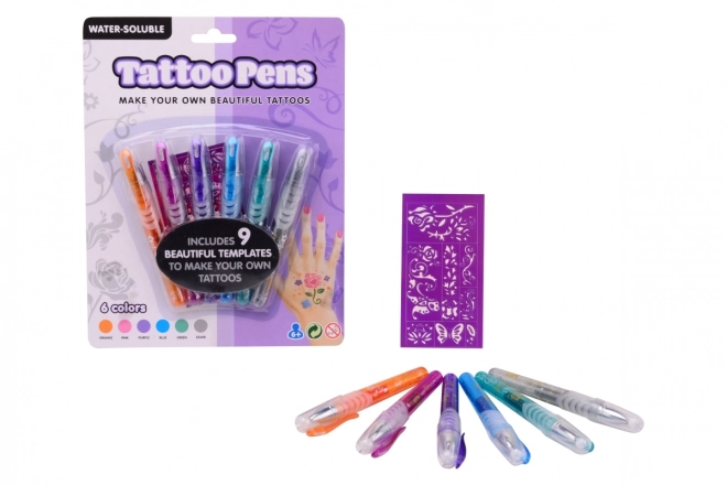 Tattoo Pen Set with Stencils