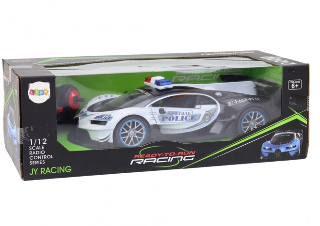 Remote Controlled Police Car 1:12 Scale White