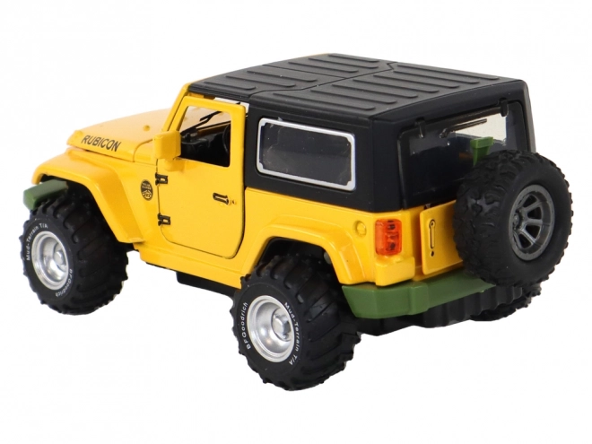 Yellow Metal 4x4 Friction Drive Battery Toy Car 1:32