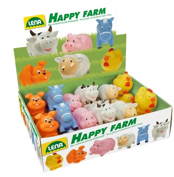 Rubber Farm Spray Animals 7cm