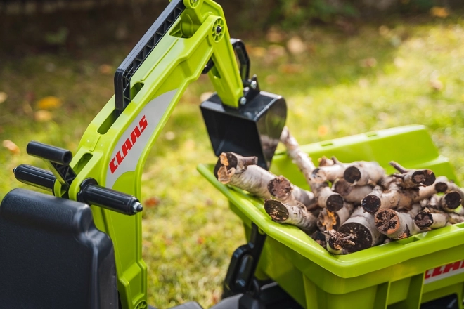 Pedal Tractor Claas Axos - with front and rear loader + trailer