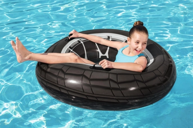 Large Inflatable Tire Swim Ring with Handles by Bestway