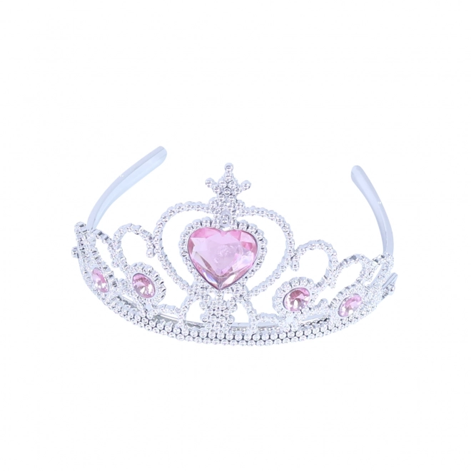 Princess Gloves Set with Tiara - Pink