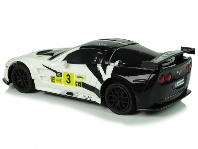 Remote Control Sports Car 1:24 Corvette C6.R White with Lights