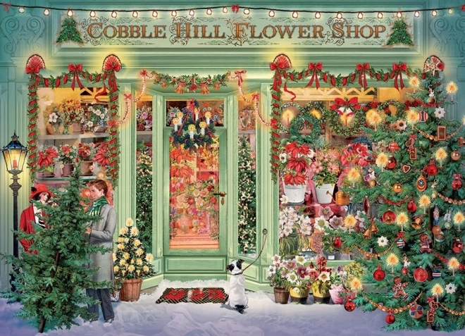 Cobble Hill Puzzle Christmas Flower Shop 1000 Pieces