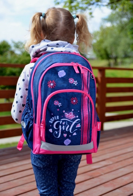 Girls' School Backpack Jeans