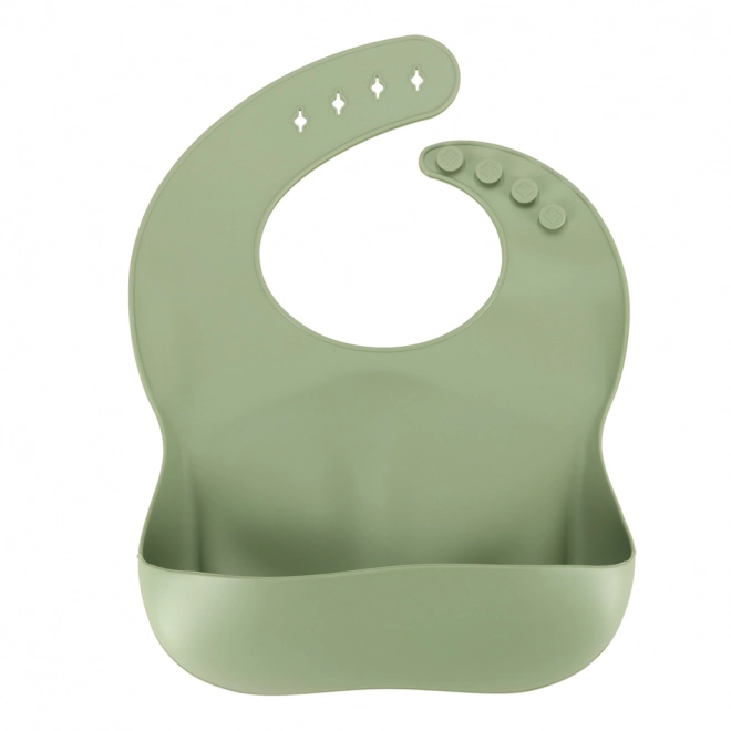 Set of silicone dishes for kids owl military green