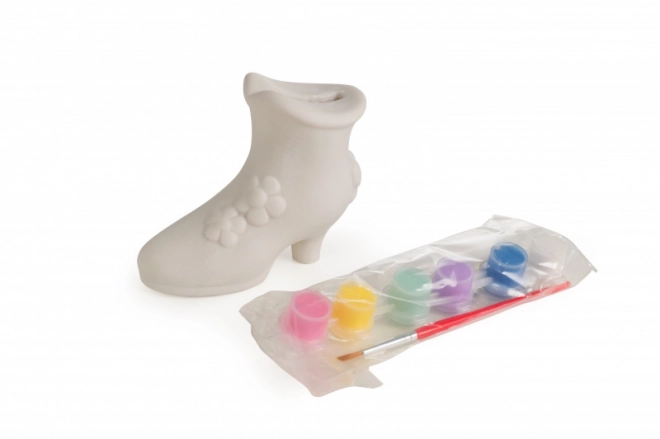 Creative Piggy Bank Set for Painting - Shoe with Accessories