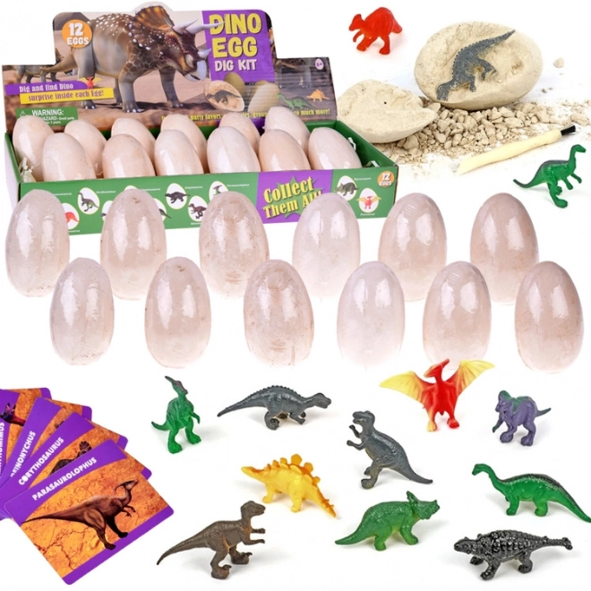 Archaeology Dinosaur Egg Set with Cards