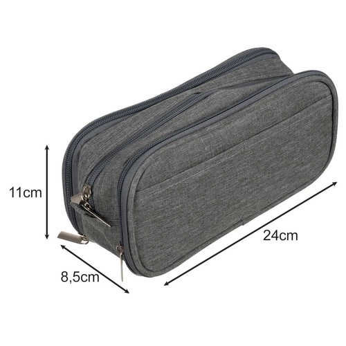 Expandable Gray Pencil Case