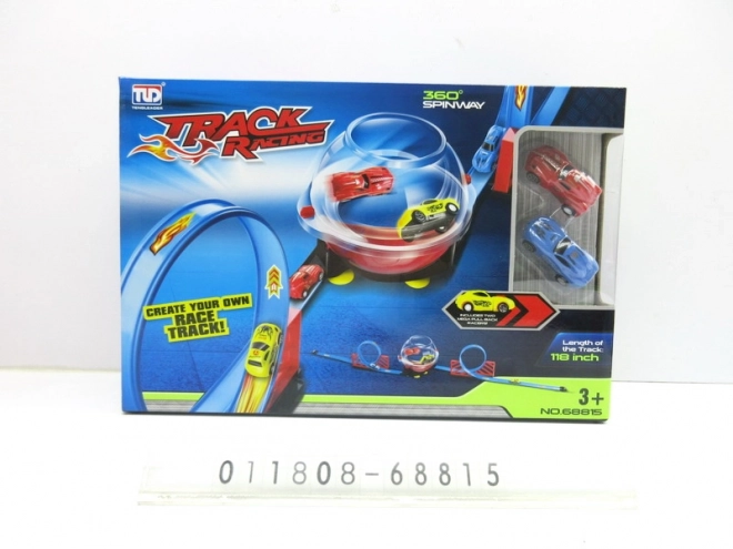 Double Lane Race Track with Pull-Back Cars for Kids 3+