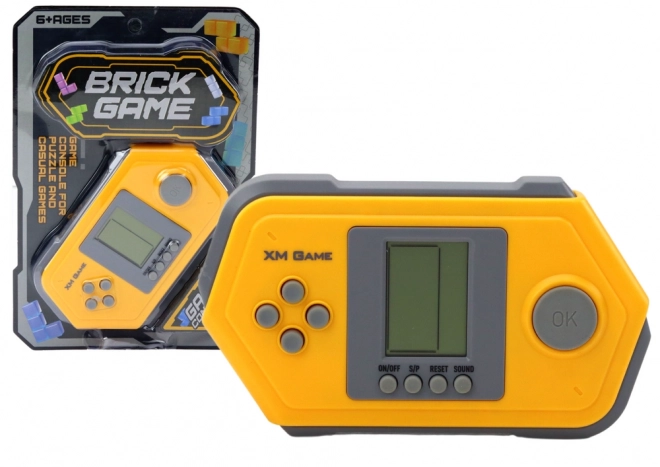 Electronic Tetris Brick Game Console Gray-Yellow