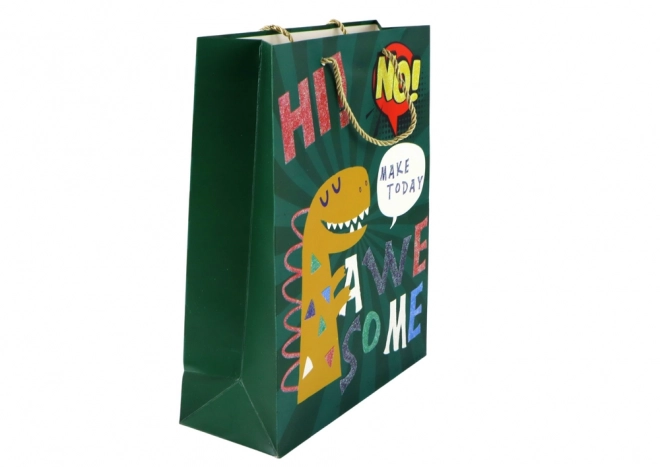 Green Dinosaur Gift Bag