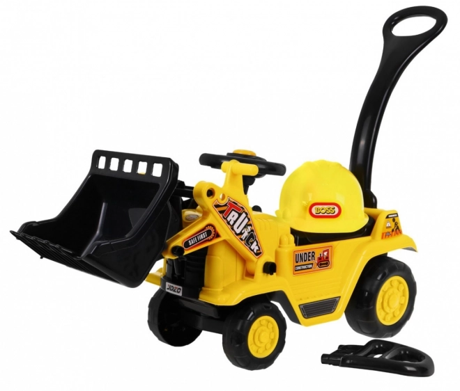 Ride-On Bulldozer with Movable Shovel and Horn for Kids