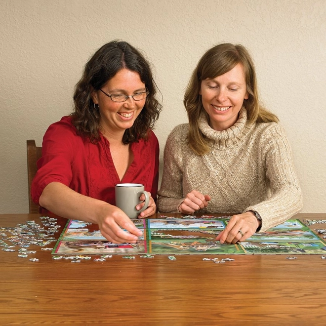 Cobble Hill Squirrels on Holiday Puzzle 1000 Pieces